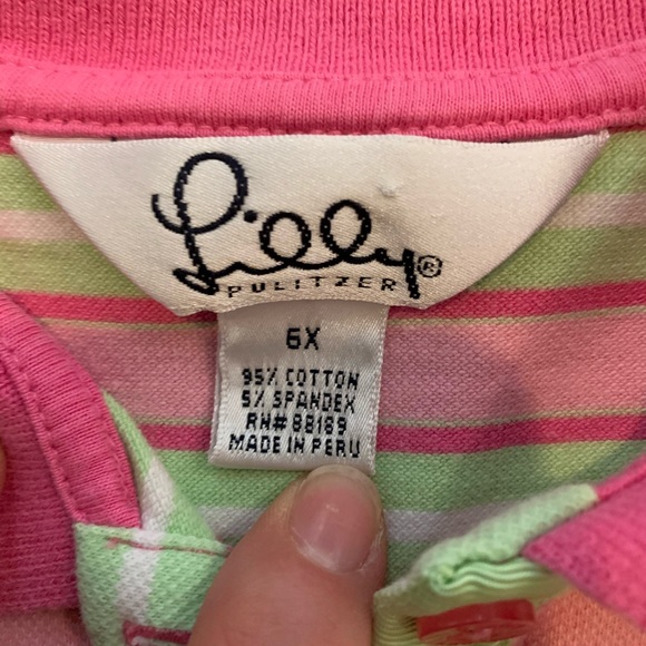 Lilly Pulitzer Girls T-shirt Dress Sz 6x - Picture 4 of 5